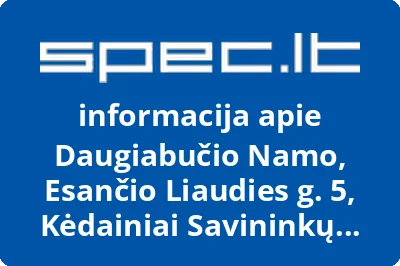 Daugiabučio Namo, Esančio Liaudies g. 5, Kėdainiai Savininkų Bendrija
