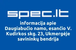 Daugiabučio namo, esančio V. Kudirkos skg. 23, Ukmergėje savininkų bendrija | spec.lt