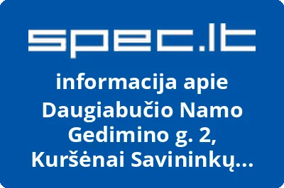 Daugiabučio Namo Gedimino g. 2, Kuršėnai Savininkų Bendrija
