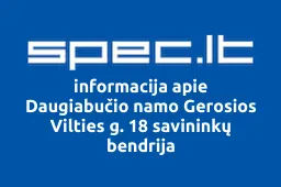 Daugiabučio namo Gerosios Vilties g. 18 savininkų bendrija | spec.lt