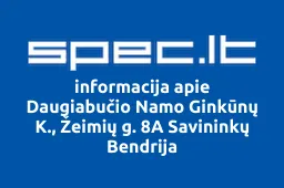 Daugiabučio Namo Ginkūnų K., Žeimių g. 8A Savininkų Bendrija | spec.lt