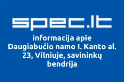 Daugiabučio namo I. Kanto al. 23, Vilniuje, savininkų bendrija | spec.lt