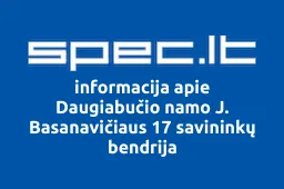 Daugiabučio namo J. Basanavičiaus 17 savininkų bendrija | spec.lt