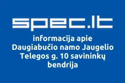 Daugiabučio namo Jaugelio Telegos g. 10 savininkų bendrija | spec.lt