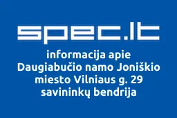 Daugiabučio namo Joniškio miesto Vilniaus g. 29 savininkų bendrija | spec.lt