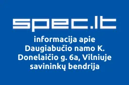 Daugiabučio namo K. Donelaičio g. 6a, Vilniuje savininkų bendrija | spec.lt