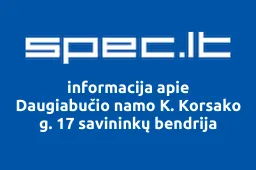 Daugiabučio namo K. Korsako g. 17 savininkų bendrija | spec.lt