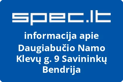 Daugiabučio namo Klevų g. 9 savininkų bendrija | spec.lt