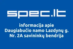 Daugiabučio namo Lazdynų g. Nr. 2A savininkų bendrija | spec.lt