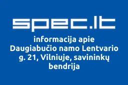 Daugiabučio namo Lentvario g. 21, Vilniuje, savininkų bendrija | spec.lt