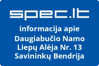 Daugiabučio Namo Liepų Alėja Nr. 13 Savininkų Bendrija