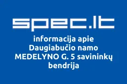 Daugiabučio namo MEDELYNO G. 5 savininkų bendrija | spec.lt