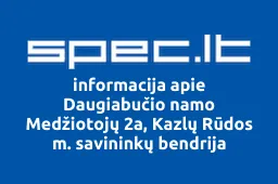 Daugiabučio namo Medžiotojų 2a, Kazlų Rūdos m. savininkų bendrija | spec.lt