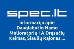 Daugiabučio Namo Melioratorių 1A Drąsučių Kaimas, Šiaulių Rajonas Savininkų Bendrija | spec.lt