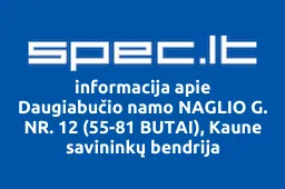Daugiabučio namo NAGLIO G. NR. 12 (55-81 BUTAI), Kaune savininkų bendrija | spec.lt