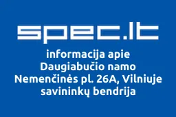 Daugiabučio namo Nemenčinės pl. 26A, Vilniuje savininkų bendrija | spec.lt