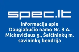 Daugiabučio namo Nr. 3 A. Mickevičiaus g., Šalčininkų m. savininkų bendrija | spec.lt