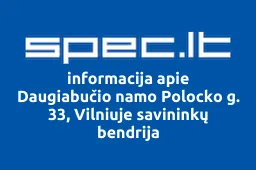 Daugiabučio namo Polocko g. 33, Vilniuje savininkų bendrija | spec.lt