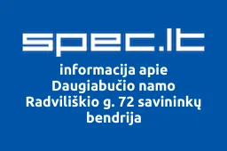 Daugiabučio namo Radviliškio g. 72 savininkų bendrija | spec.lt
