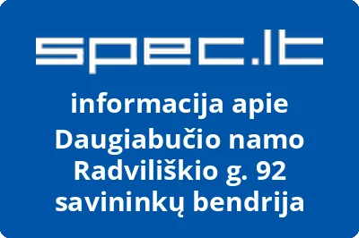 Daugiabučio namo Radviliškio g. 92 savininkų bendrija | spec.lt