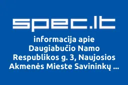 Daugiabučio Namo Respublikos g. 3, Naujosios Akmenės Mieste Savininkų Bendrija | spec.lt