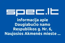 Daugiabučio namo Respublikos g. Nr. 6, Naujosios Akmenės mieste savininkų bendrija | spec.lt