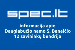 Daugiabučio namo S. Banaičio 12 savininkų bendrija | spec.lt