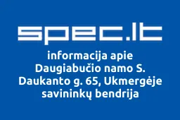 Daugiabučio namo S. Daukanto g. 65, Ukmergėje savininkų bendrija | spec.lt