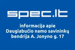 Daugiabučio namo savininkų bendrija A. Jonyno g. 17 | spec.lt