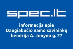 Daugiabučio namo savininkų bendrija A. Jonyno g. 27 | spec.lt