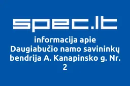 Daugiabučio namo savininkų bendrija A. Kanapinsko g. Nr. 2 | spec.lt