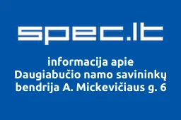 Daugiabučio namo savininkų bendrija A. Mickevičiaus g. 6 | spec.lt