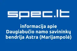 Daugiabučio namo savininkų bendrija Astra (Marijampolė) | spec.lt