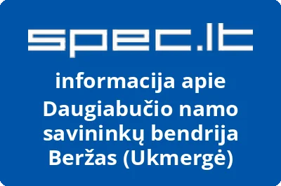 Daugiabučio namo savininkų bendrija Beržas | spec.lt