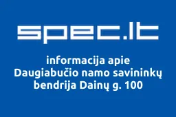Daugiabučio namo savininkų bendrija Dainų g. 100 | spec.lt