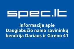 Daugiabučio namo savininkų bendrija Dariaus ir Girėno 41 | spec.lt