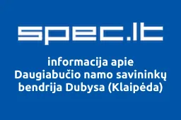 Daugiabučio namo savininkų bendrija Dubysa (Klaipėda) | spec.lt