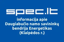 Daugiabučio namo savininkų bendrija Energetikas (Klaipėdos r.) | spec.lt