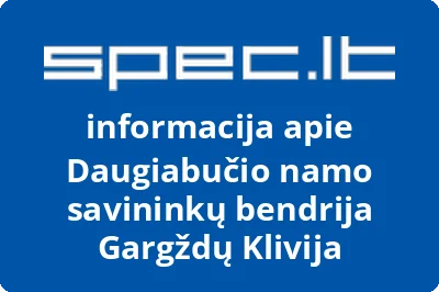 Daugiabučio namo savininkų bendrija Gargždų Klivija | spec.lt