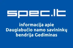 Daugiabučio namo savininkų bendrija Gediminas | spec.lt