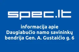 Daugiabučio namo savininkų bendrija Gen. A. Gustaičio g. 6 | spec.lt