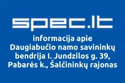 Daugiabučio namo savininkų bendrija I. Jundzilos g. 39, Pabarės k., Šalčininkų rajonas | spec.lt