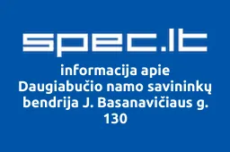 Daugiabučio namo savininkų bendrija J. Basanavičiaus g. 130 | spec.lt