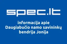 Daugiabučio namo savininkų bendrija Jonija | spec.lt