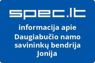 Daugiabučio namo savininkų bendrija Jonija | spec.lt