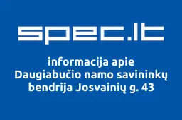 Daugiabučio namo savininkų bendrija Josvainių g. 43 | spec.lt