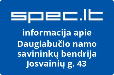 Daugiabučio namo savininkų bendrija Josvainių g. 43 | spec.lt
