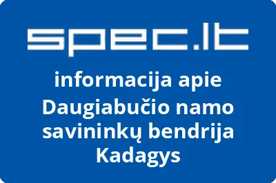 Daugiabučio namo savininkų bendrija Kadagys | spec.lt