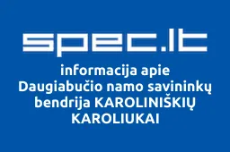 Daugiabučio namo savininkų bendrija Karoliniškių Karoliukai | spec.lt