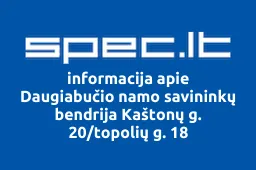 Daugiabučio namo savininkų bendrija Kaštonų g. 20/topolių g. 18 | spec.lt